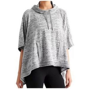 ATHLETA Blissful Hoodie Grey Poncho Sweatshirt